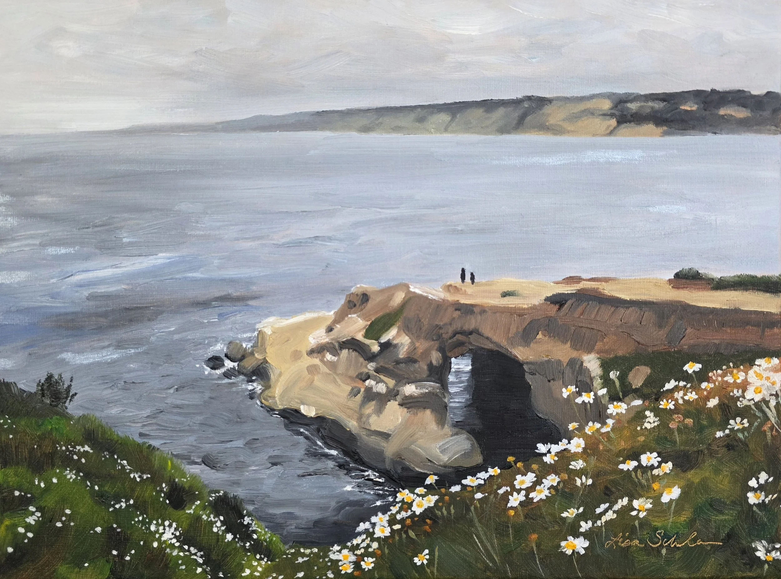 La Jolla Sea Cave, 12 x 16 inch, oil on canvas