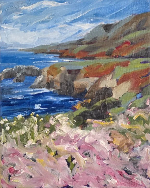 Big Sur California, 8x10 in, oil on canvas SOLD