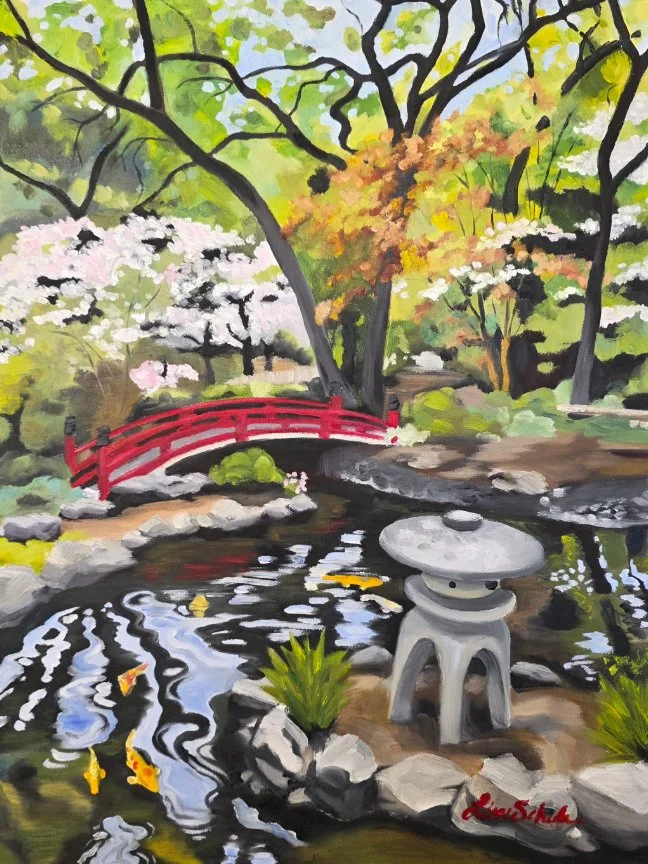 Japanese Garden, 18 x 24 in, oil on canvas