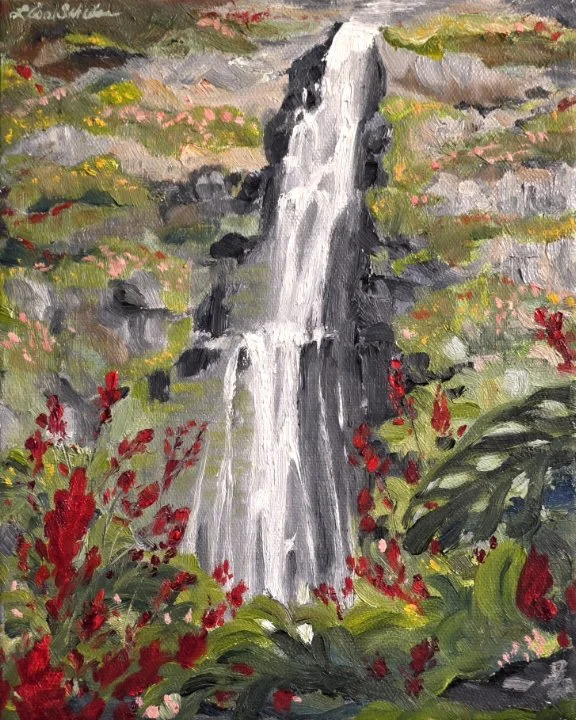 Akaka Falls, oil on canvas, 8 x 10 x 1.5 inches