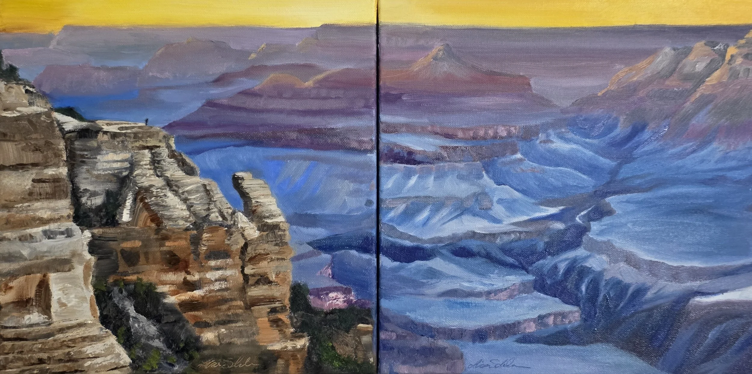 Grand Canyon, oil on canvas, 12x24 inches