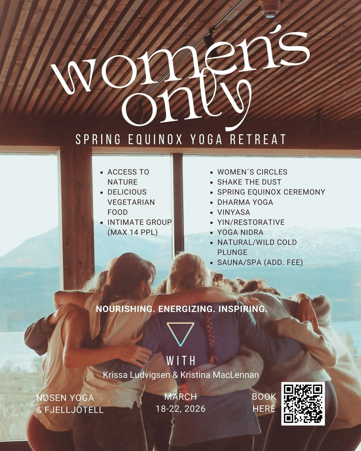 🔜 THIS IS HAPPENING! 😍 Spring Equinox weekend, March 18-22, join @kristina.m.yoga and I for this incredible women&rsquo;s only yoga retreat at @nosenyoga. If you saw highlights from my last retreat there in October, you will know how magical that w
