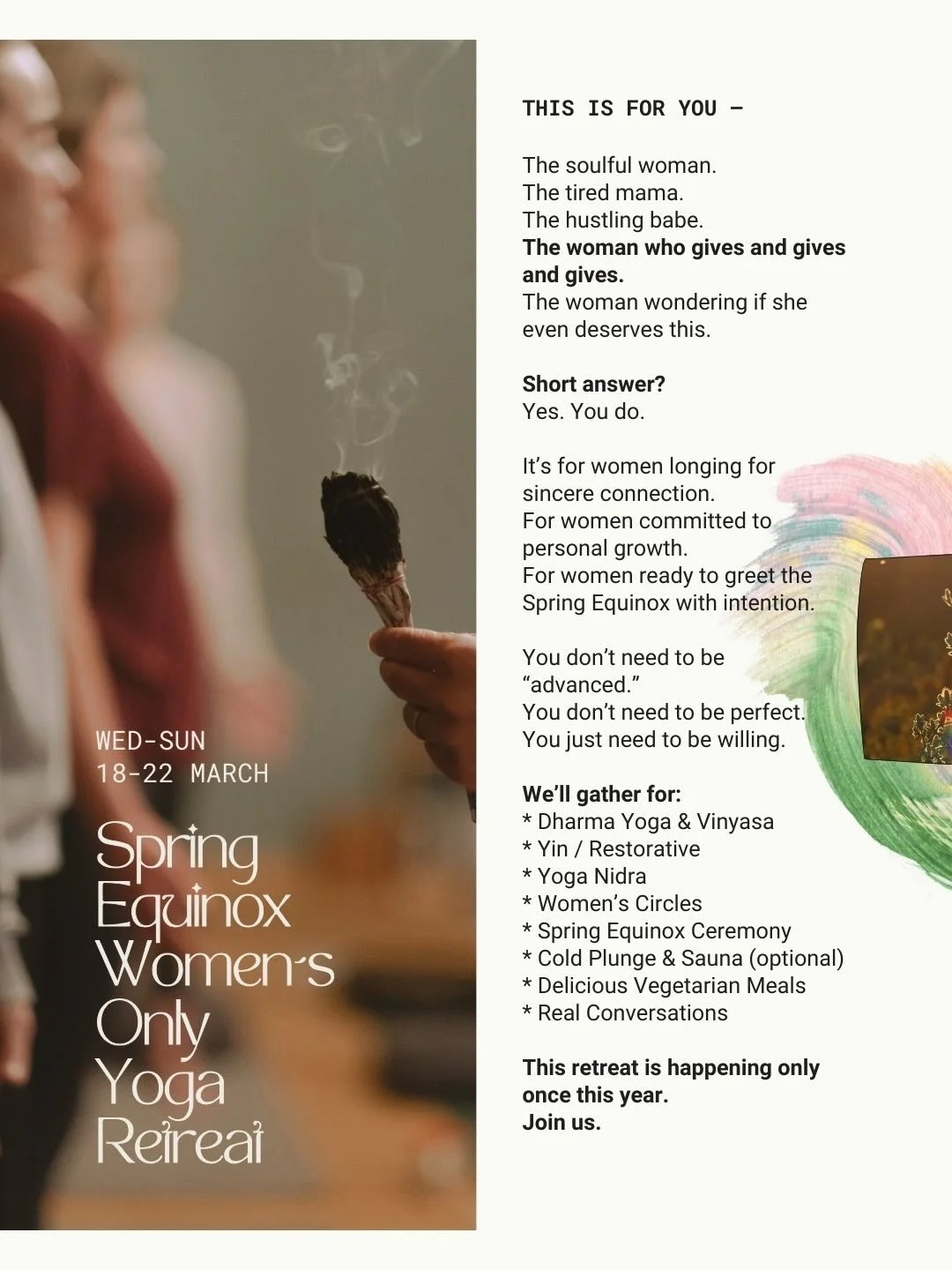 Only ✋ spots left.

For more info and reservations:
www.nosenyoga.no/en/spring/equinox
Link in bio above 👆