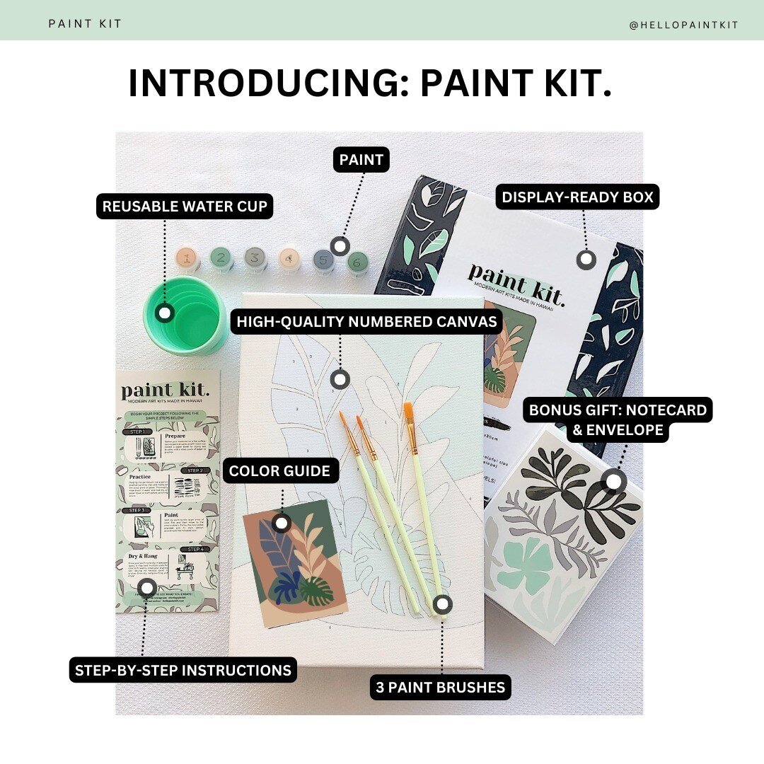 The modern botanical paint by number kit - and the perfect way to unwind and express your creativity! This DIY kit is designed for both novice and experienced painters and comes with everything you need to create a stunning piece of wall decor.

--

