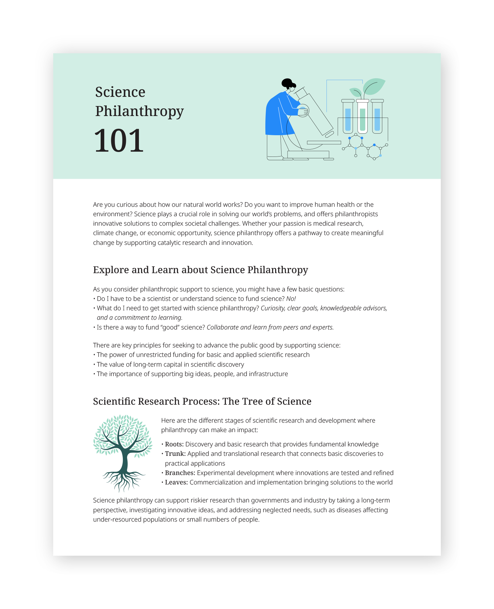 Science Philanthropy 101