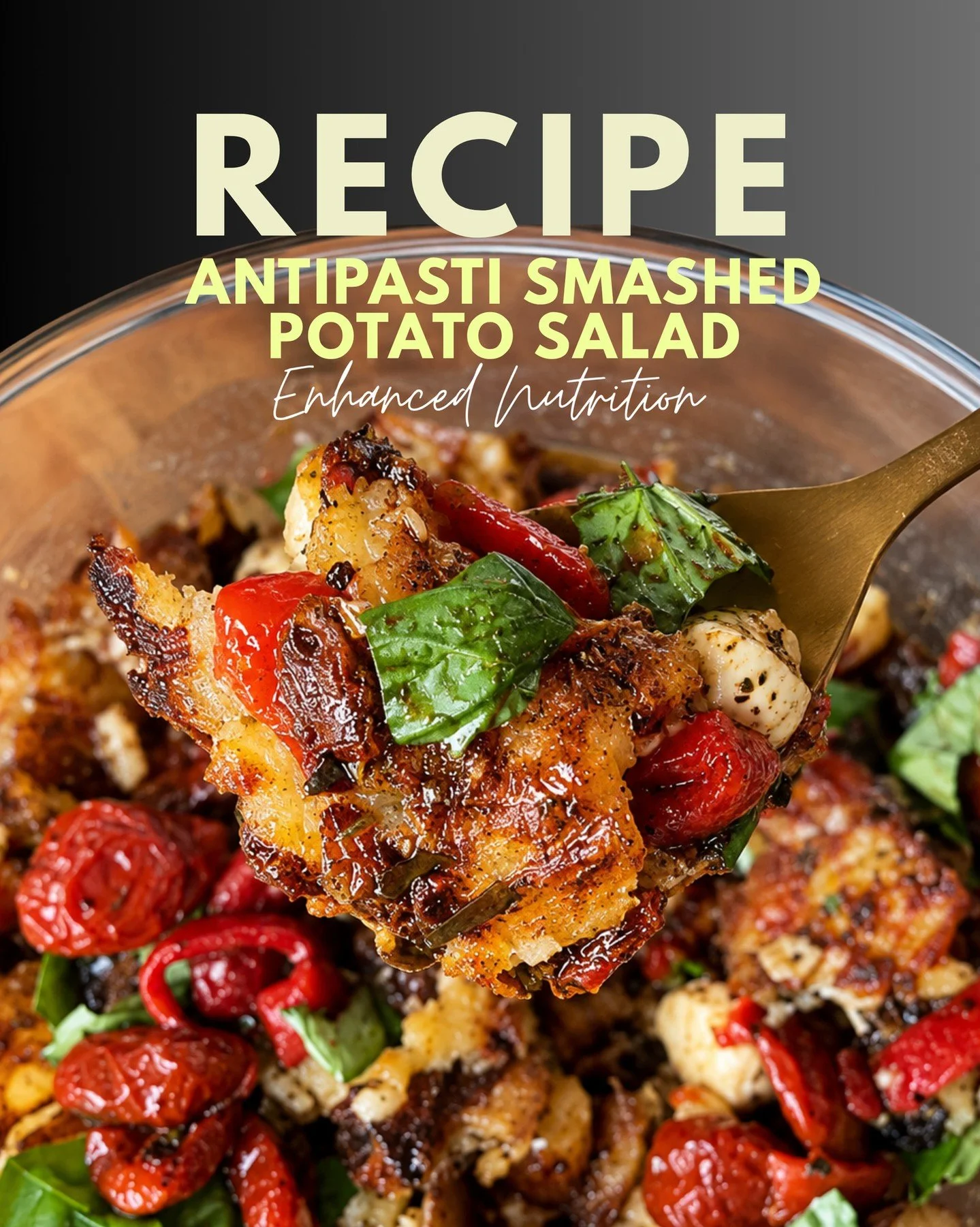 Your new go-to side for training season: antipasti smashed potato salad.

This one's built for real life: easy to batch, easy to bring to a BBQ, and the kind of carb-rich side that supports recovery instead of something to feel weird about eating.

S