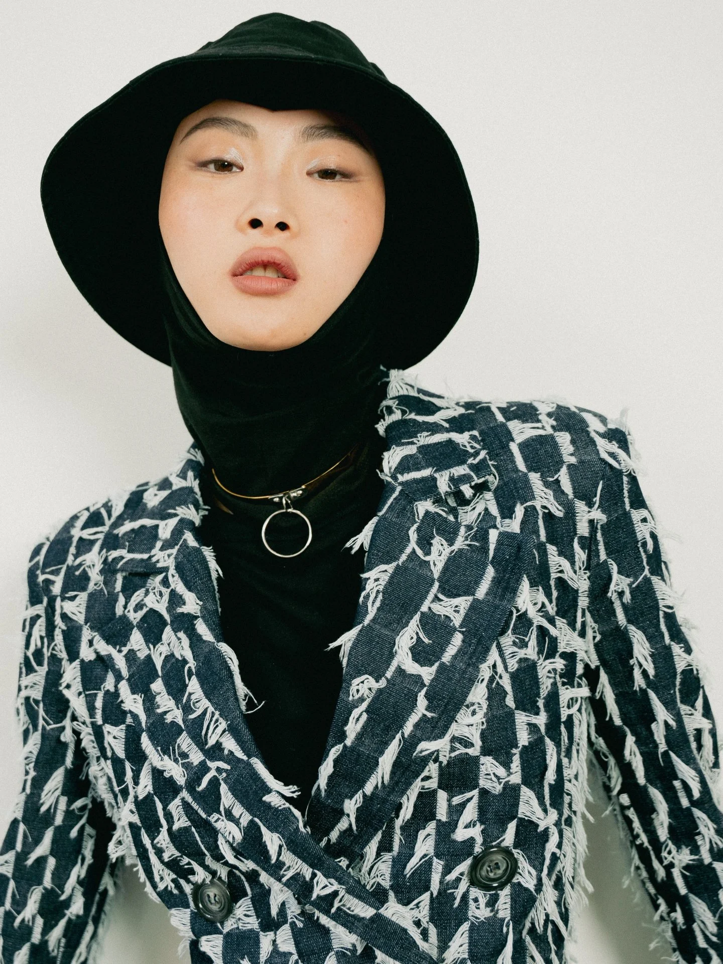 Beautiful portrait and beauty test shoot with @zuoye_  PART FOUR + FIVE

Wardrobe Stylist: @xx_anaka_xx
Photo: @llasure
Talent: @musemodelsnyc @zuoye_
Hair: @hair_maven 
Make up: @arpitabartistry 

Jacket and Skirt: @MalloryTheLabel
Necklace: @bisoul