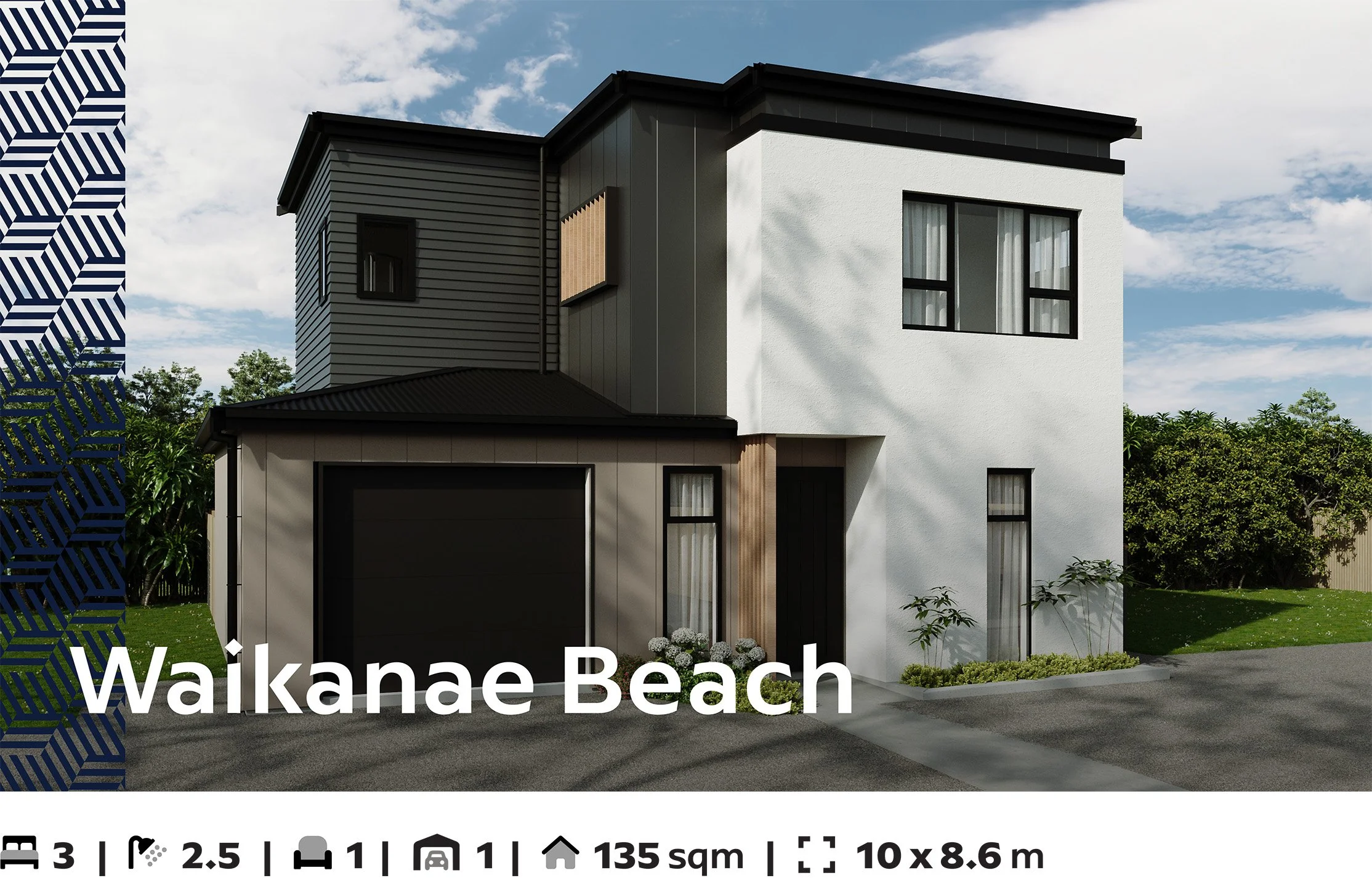 Waikanae Beach, 3 Bed, 2+ Bath, 121–160sqm, $451–500k