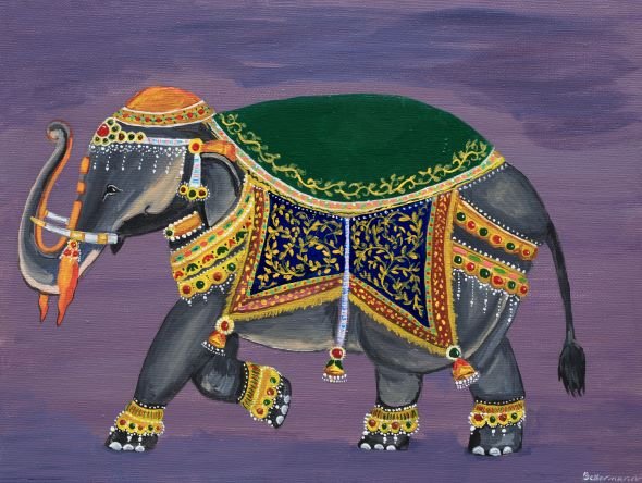 Hathi
12x14" acrylic on canvas (SOLD)
