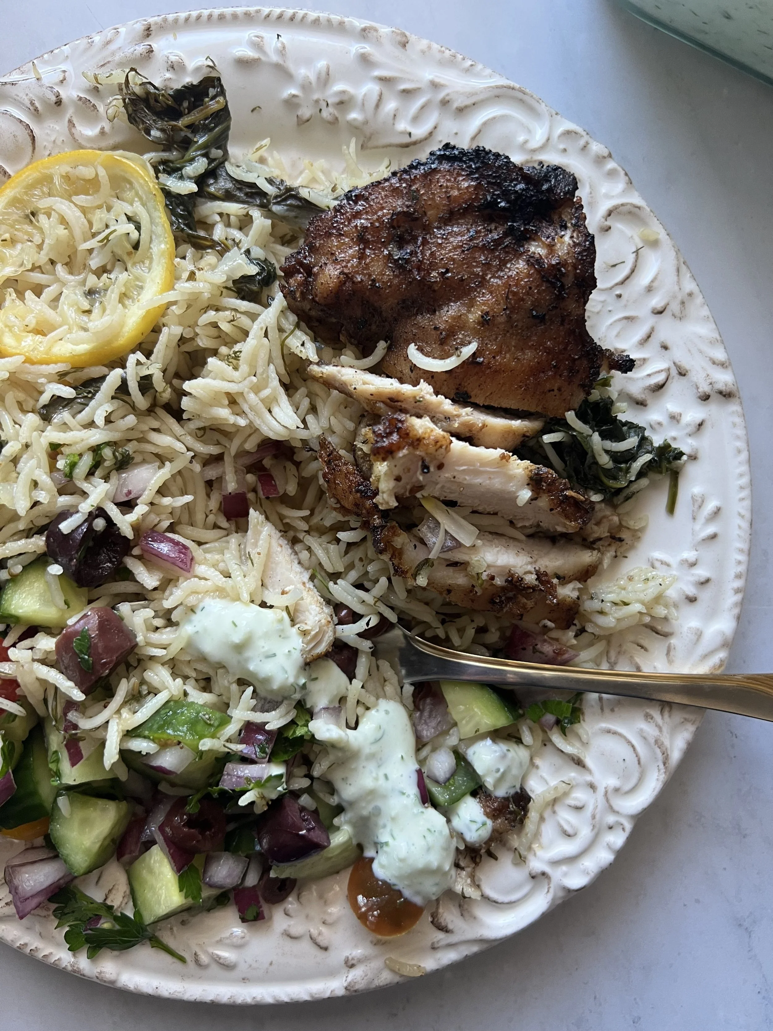spanakorizo, greek spinach rice