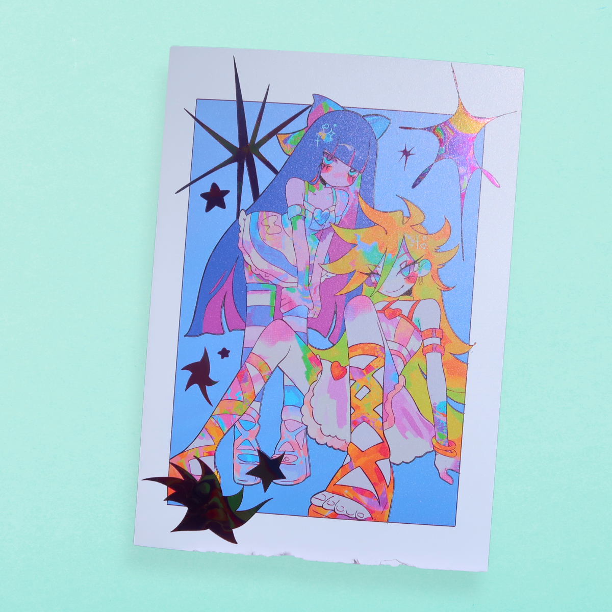 panty & stocking foil print