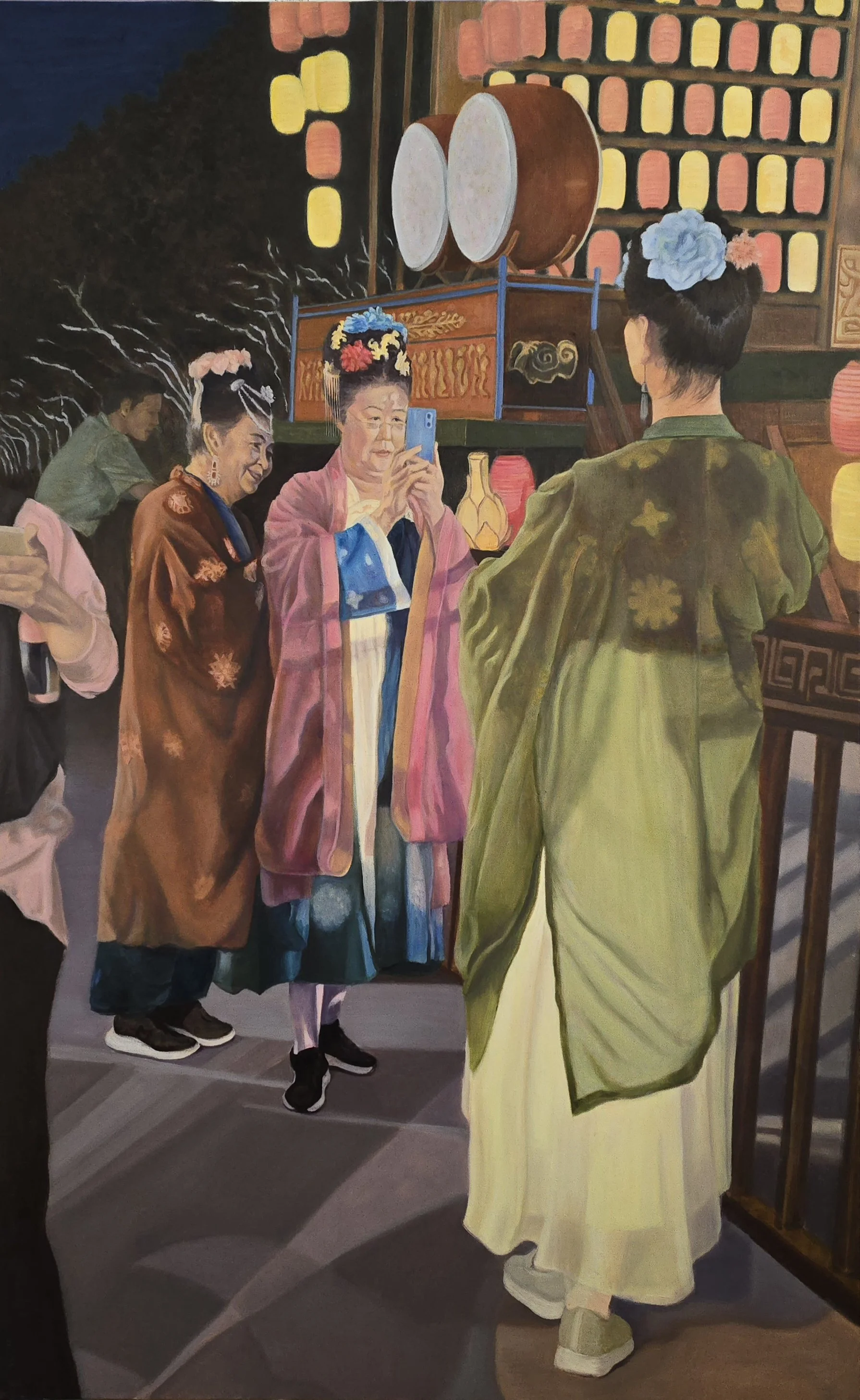 Old Times, Good Times, 48" x 30", Oil on canvas, 2026