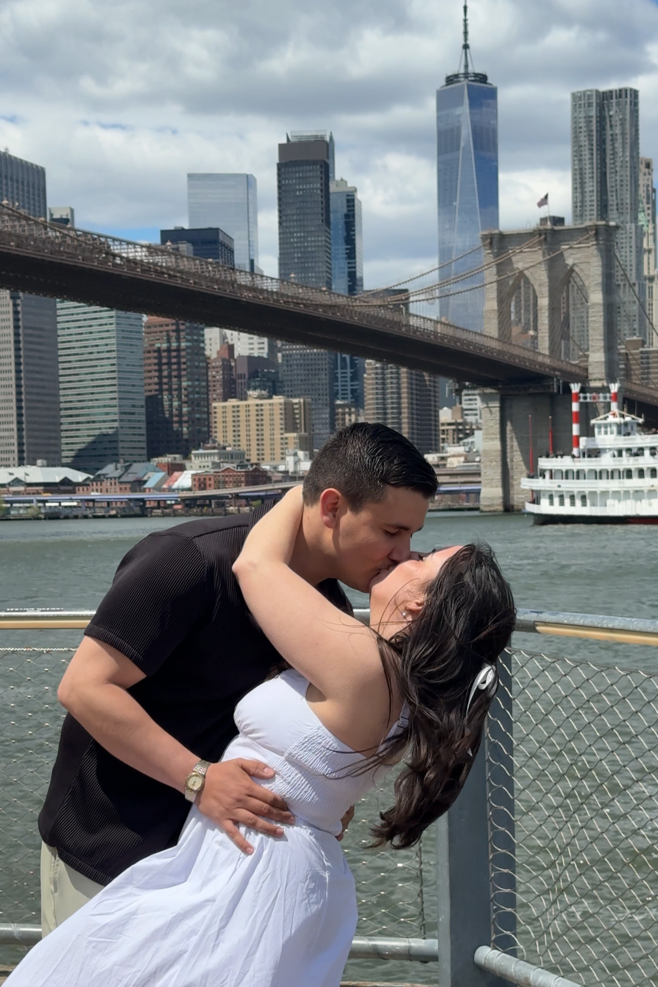 Engagement Shoot BTS at the Brooklyn Bridge NY