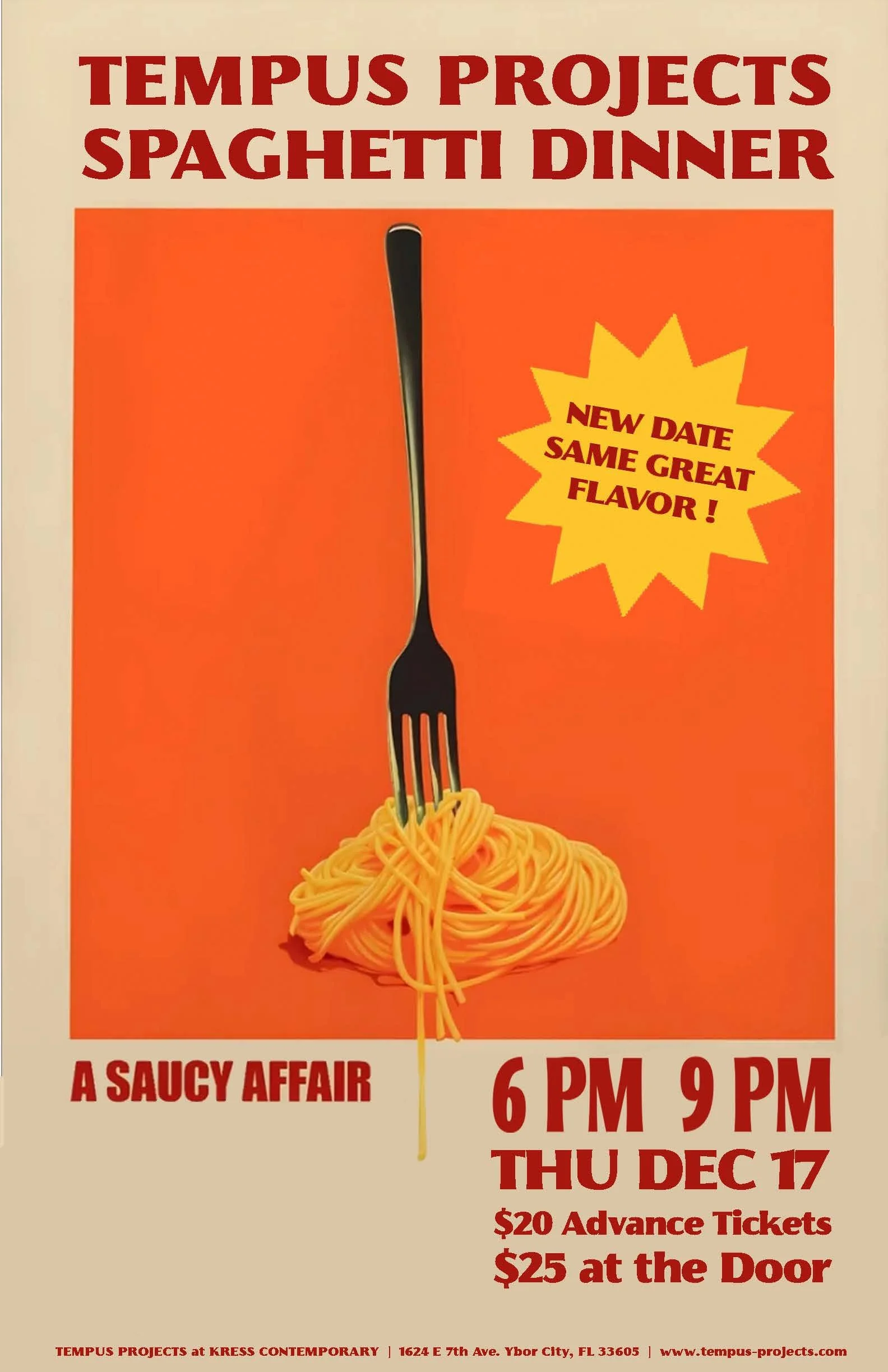 Tempus Projects Spaghetti Dinner