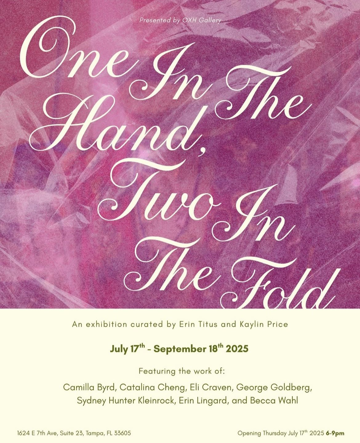 Opening Reception for OXH Galleries' One in the Hand, Two in the Fold