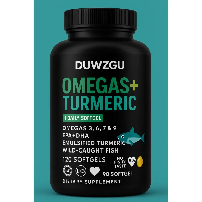 Omega fish oil + turmeric softgels