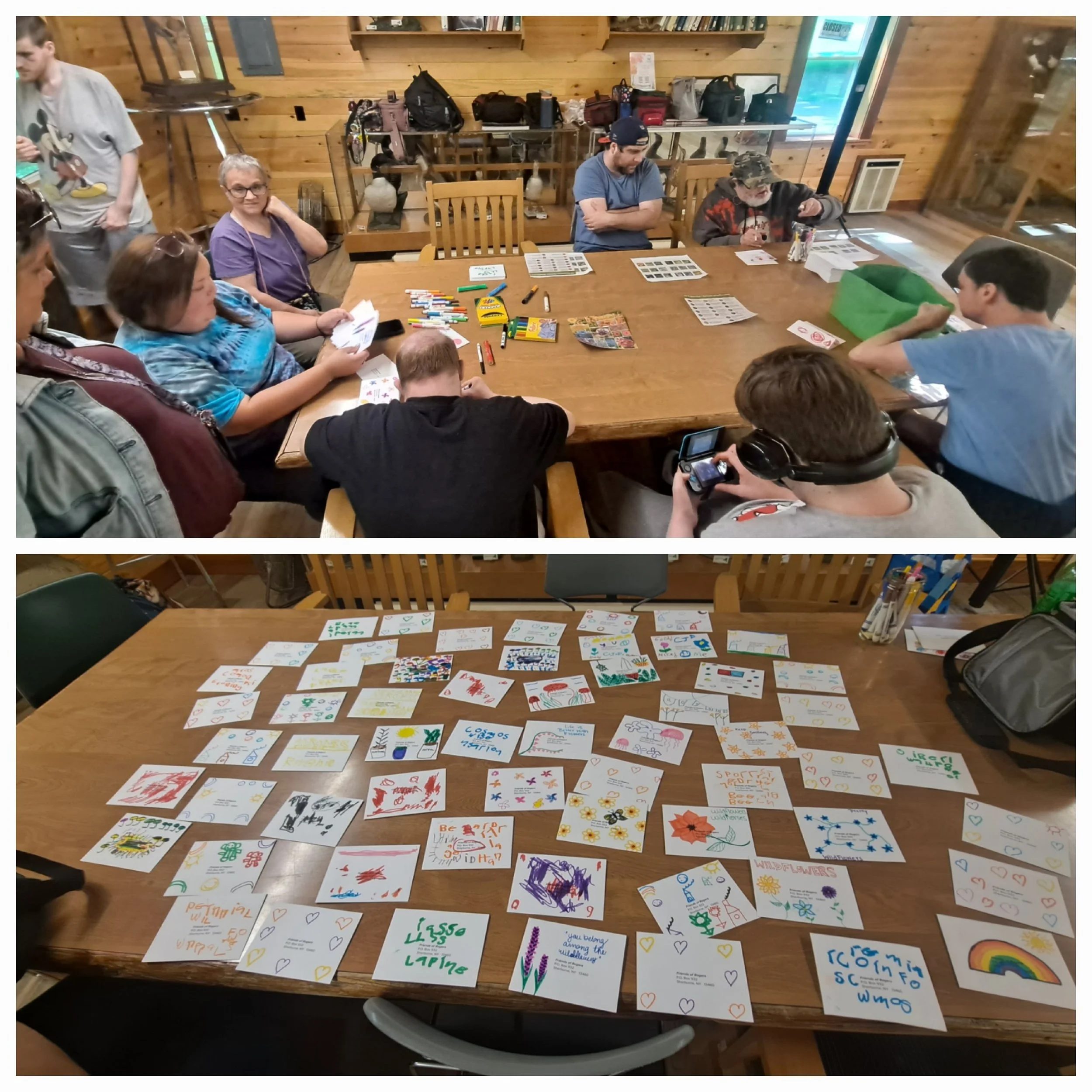 Seed envelopes for Strawberry Soirée, ACHIEVE members designed … an unexpected benefit: Rogers received donations from people at the Soirée who took the seeds home.