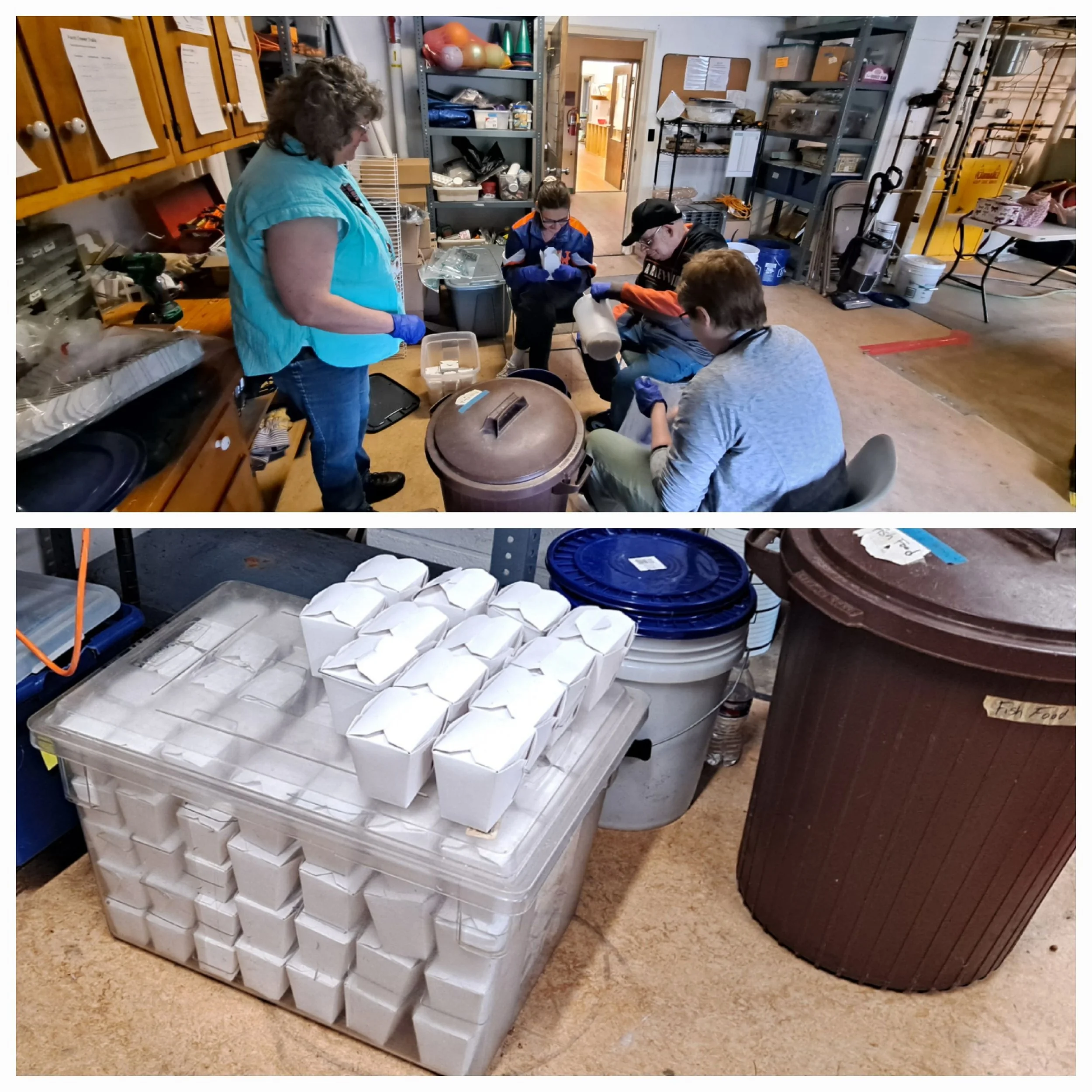 One of the many instances of ACHIEVE filling boxes for hungry fishes. We’re very thankful for this particular volunteer task as it makes things much easier for our team.