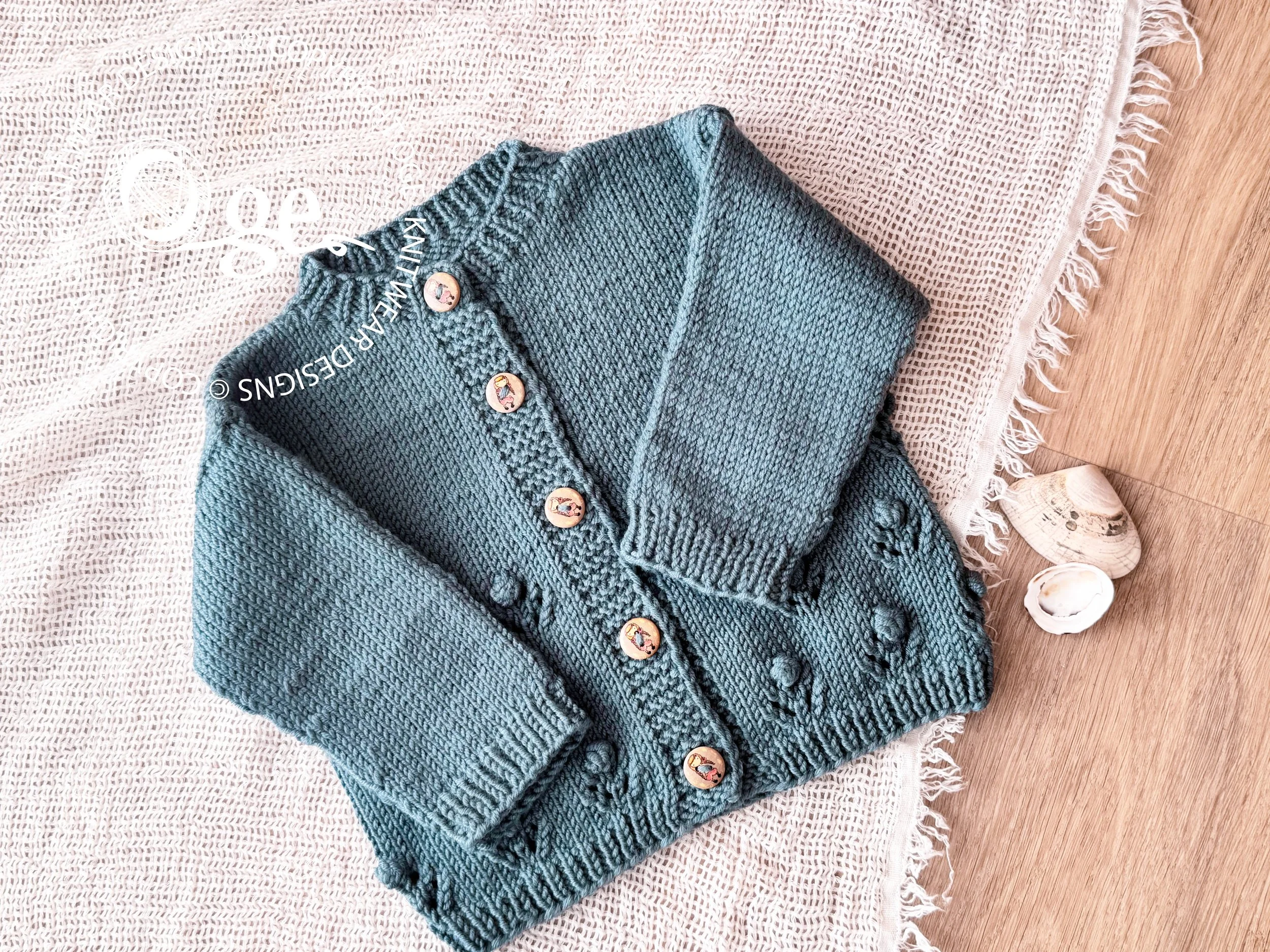 KNITTING PATTERN -- Freckles Bottom Up Cardigan - P289