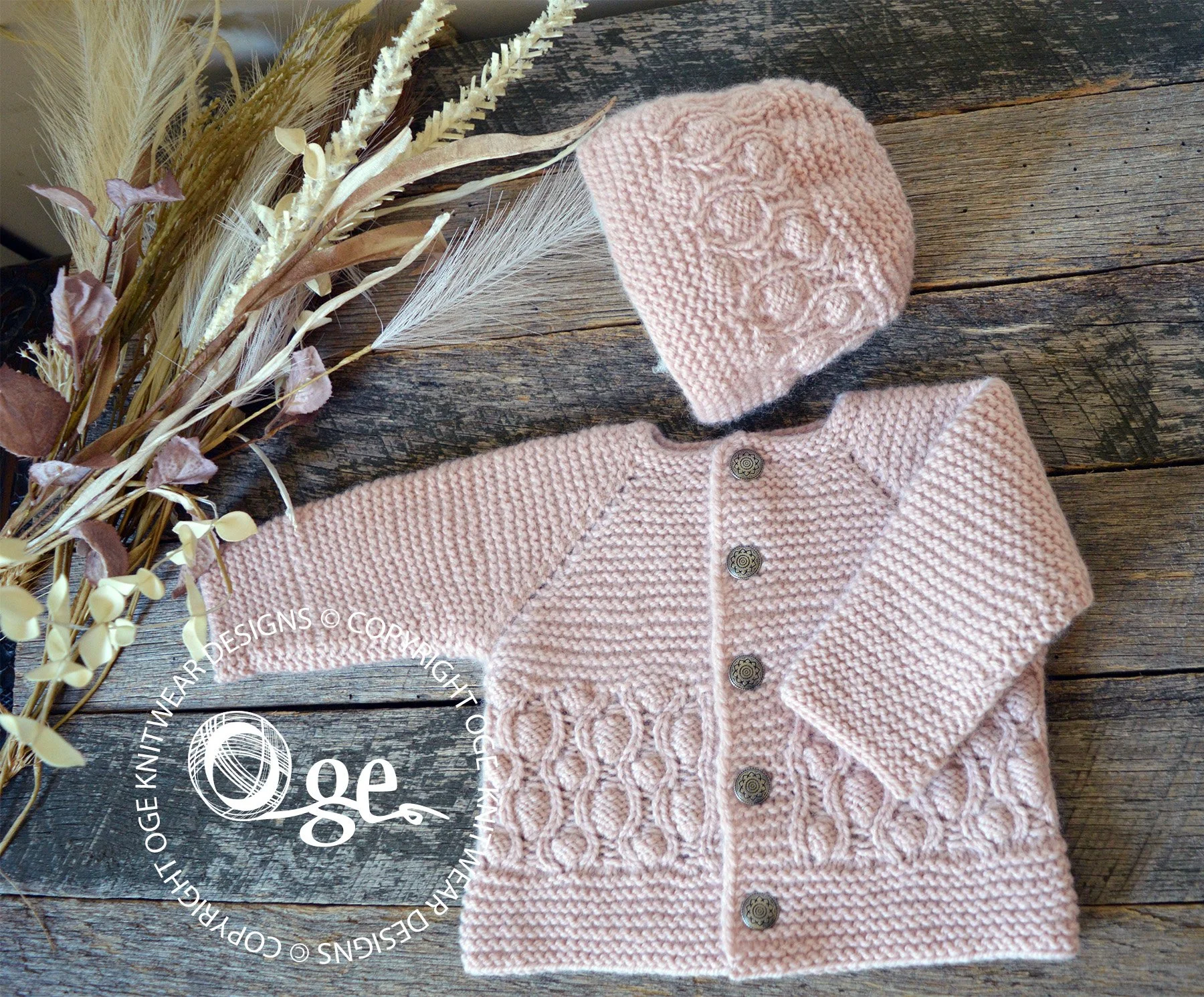 KNITTING PATTERN - 'RE-RELEASE' - Frida Cardigan & Hat - P246