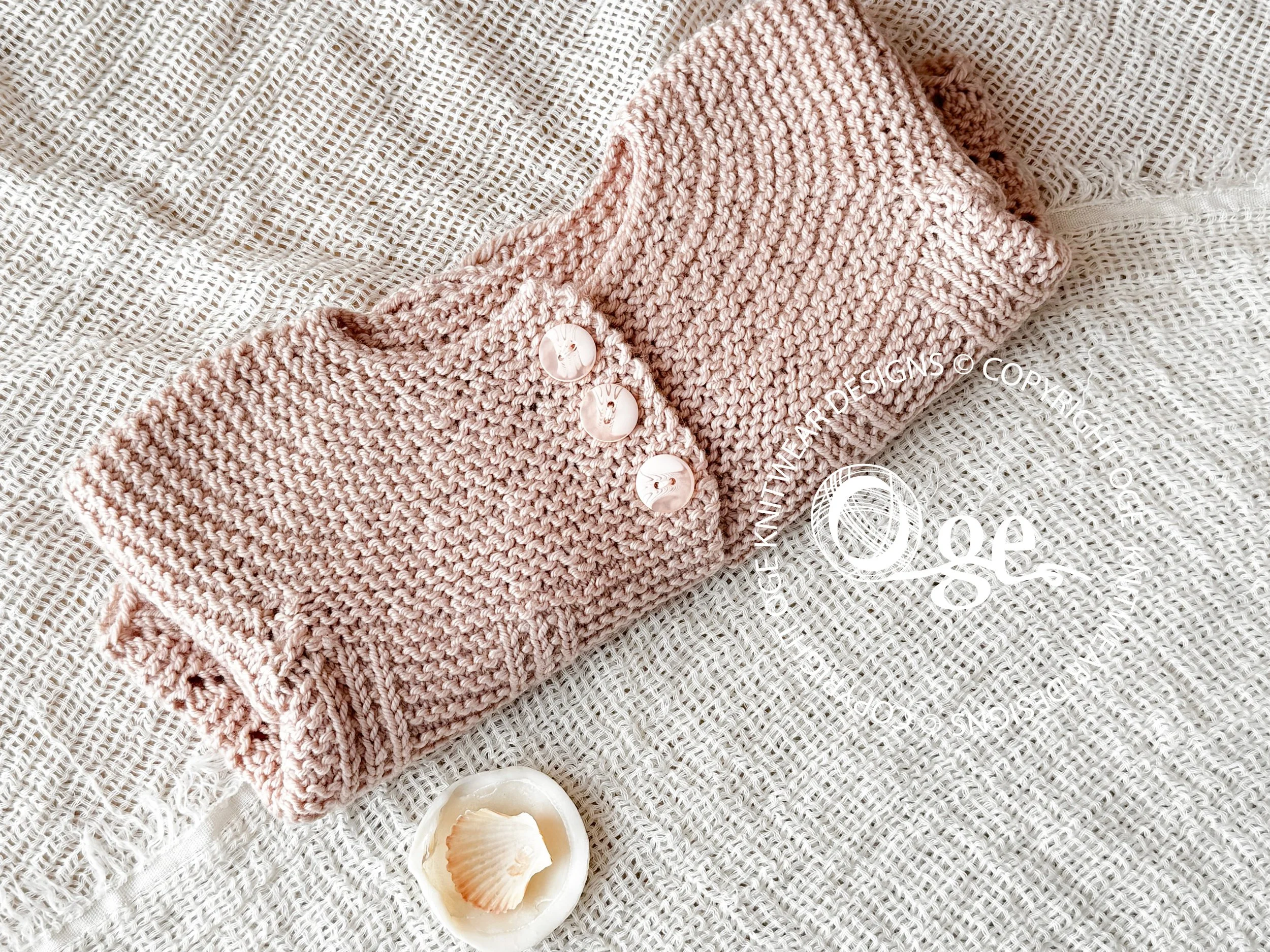 KNITTING PATTERN -- Shell border baby cardigan - P097