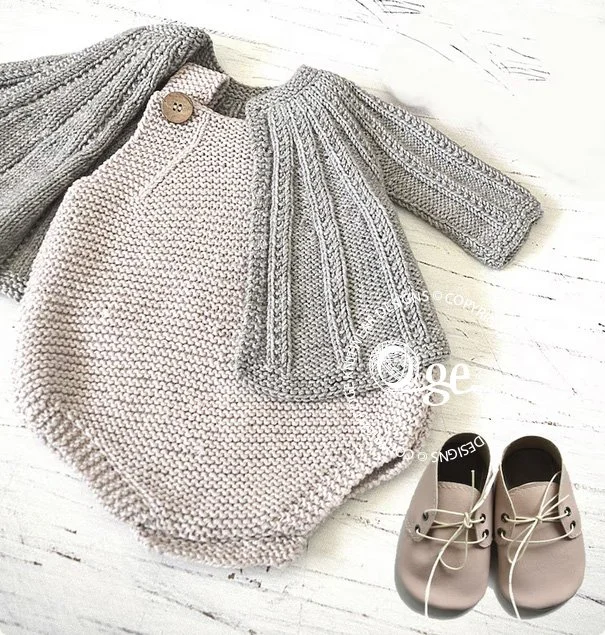 Seamless Top Down Cardigan plus Romper - P094