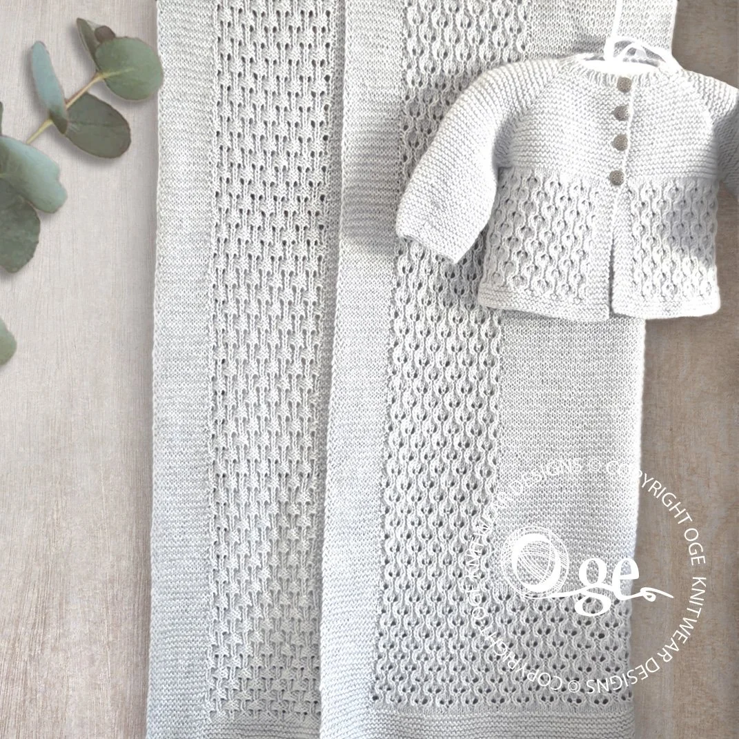 KNITTING PATTERN -- Baby Blanket & Jacket - P156