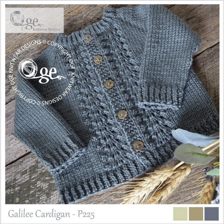KNITTING PATTERN -- Galilee Cardigan - P225