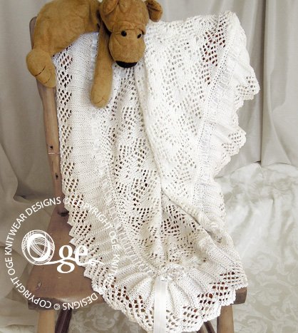 KNITTING PATTERN -- Baby blanket, sure to become an heirloom P010