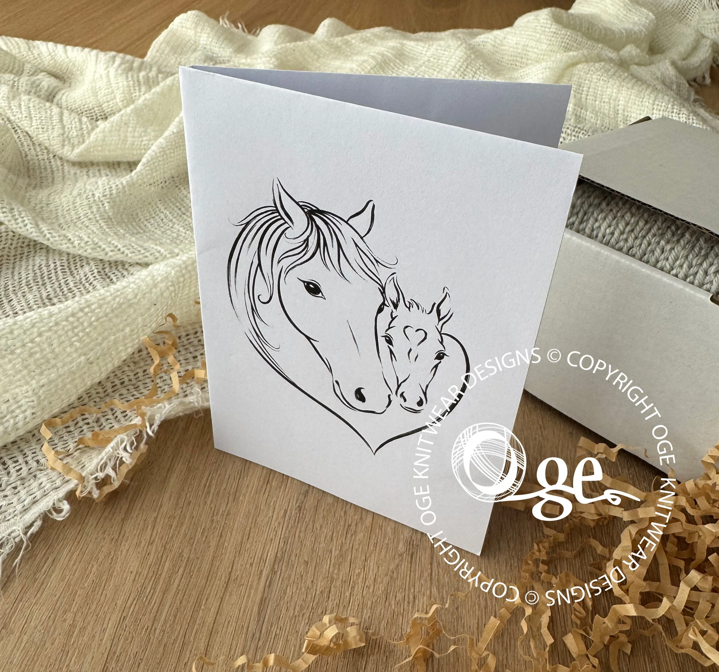 PDF CARD-Woody & Tulla printable card - M001