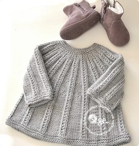 Seamless Top Down Cardigan plus Romper - P094