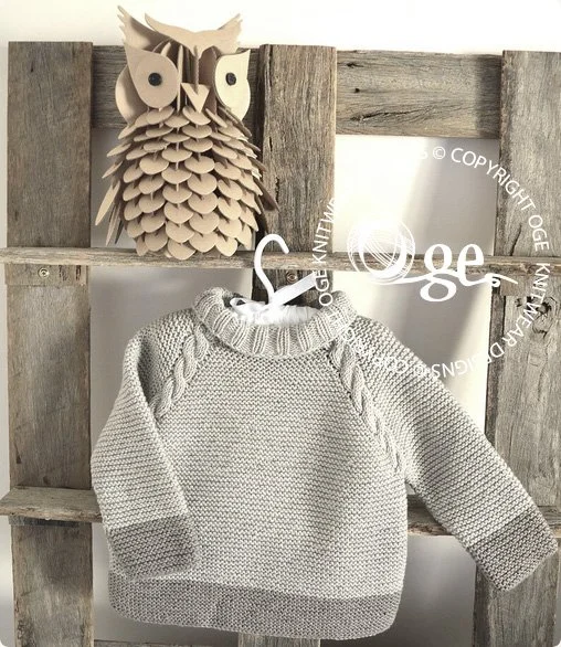 KNITTING PATTERN -- Driftwood Sweater, Top Down - P127