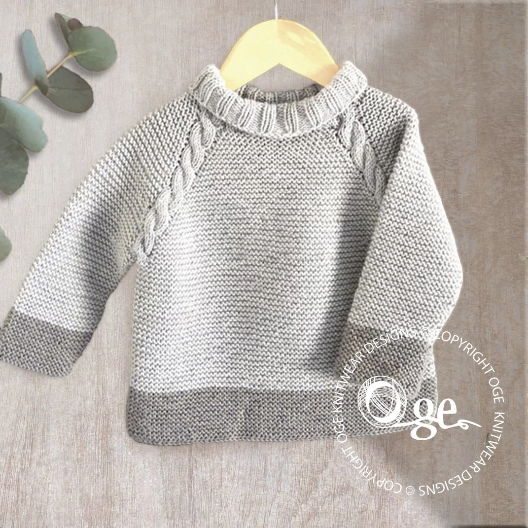 KNITTING PATTERN -- Driftwood Sweater, Top Down - P127