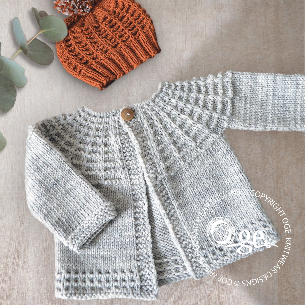KNITTING PATTERN -- Vittorio Cardigan & Hat – P191