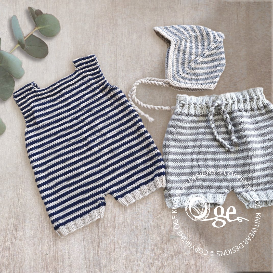 KNITTING PATTERN -- Romper, Shorts and Helmet - P125 (C)