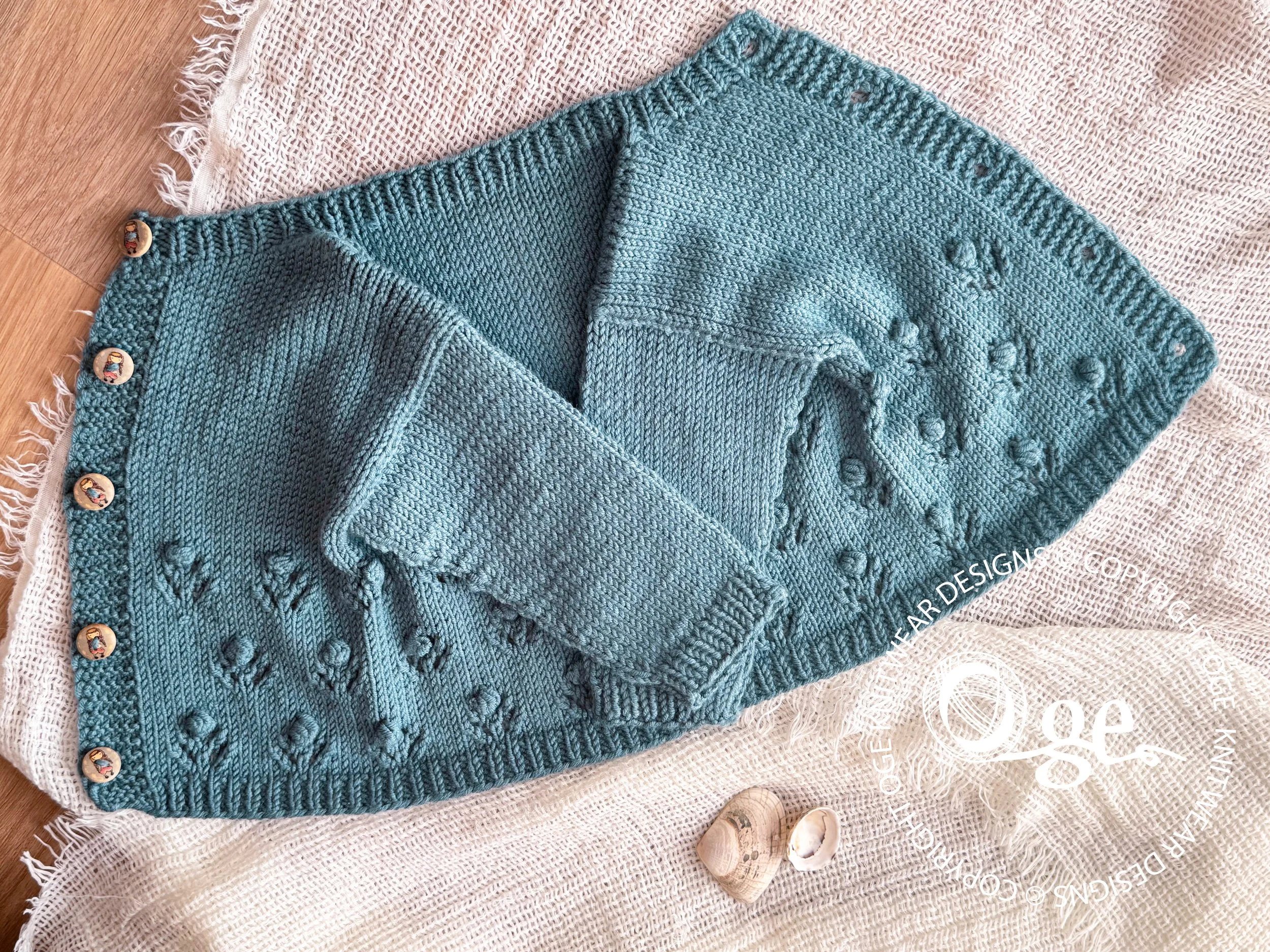 KNITTING PATTERN -- Freckles Bottom Up Cardigan - P289