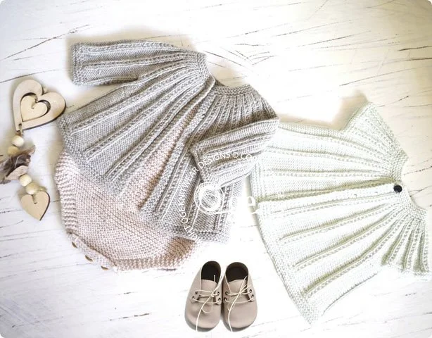 Seamless Top Down Cardigan plus Romper - P094