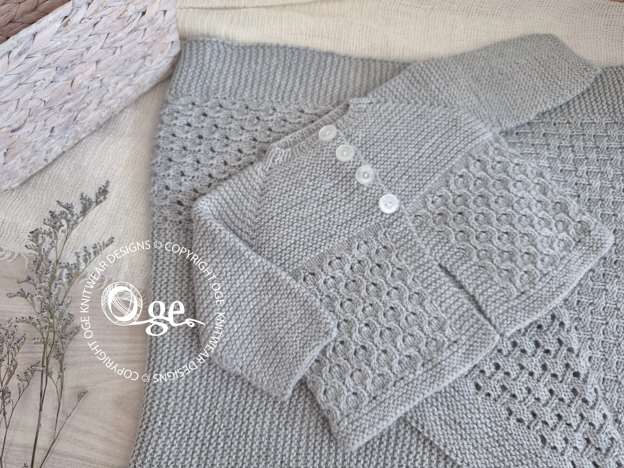 KNITTING PATTERN -- Baby Blanket & Jacket - P156