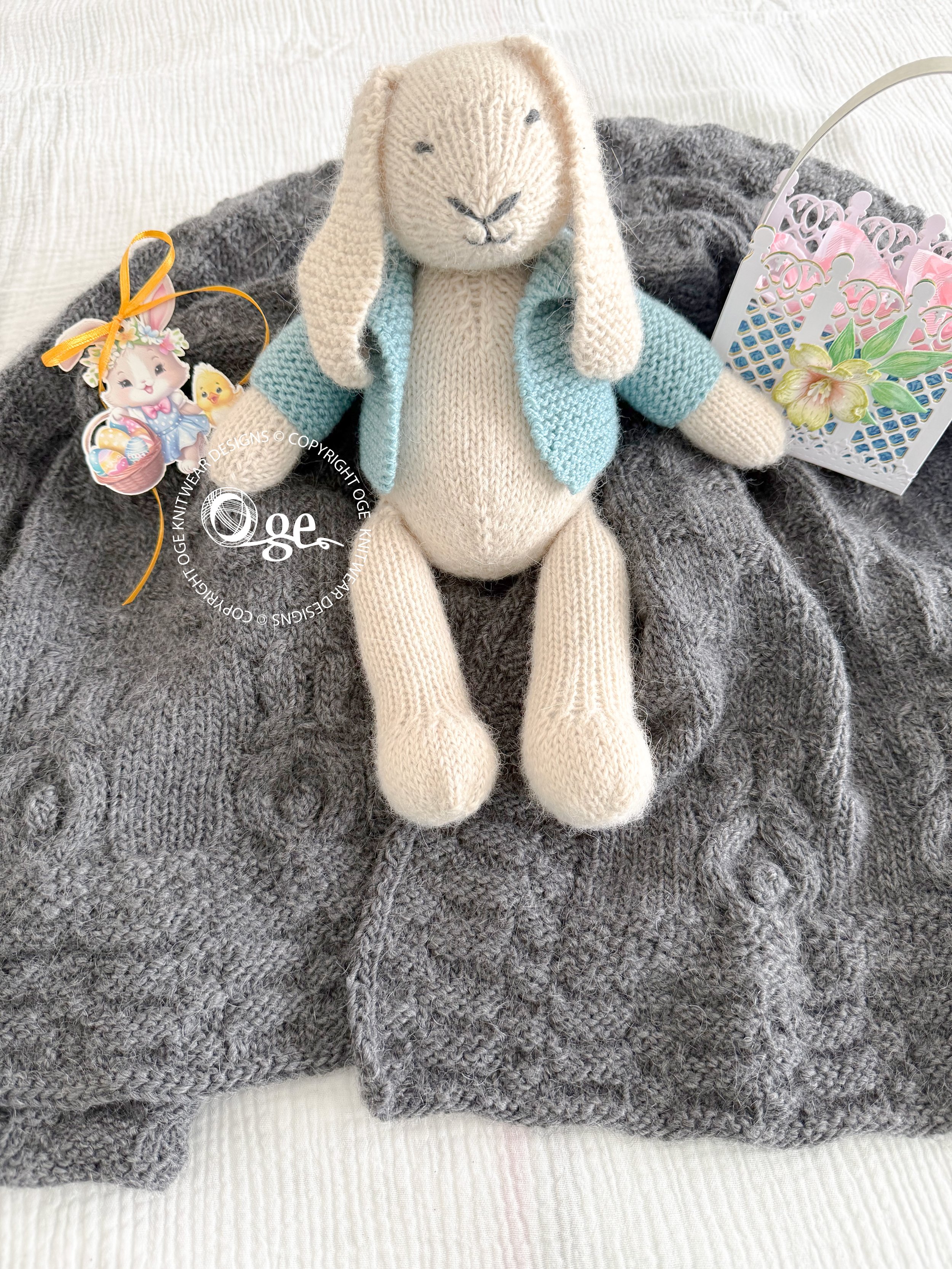 KNITTING PATTERN -- Bunny Blanket - P304