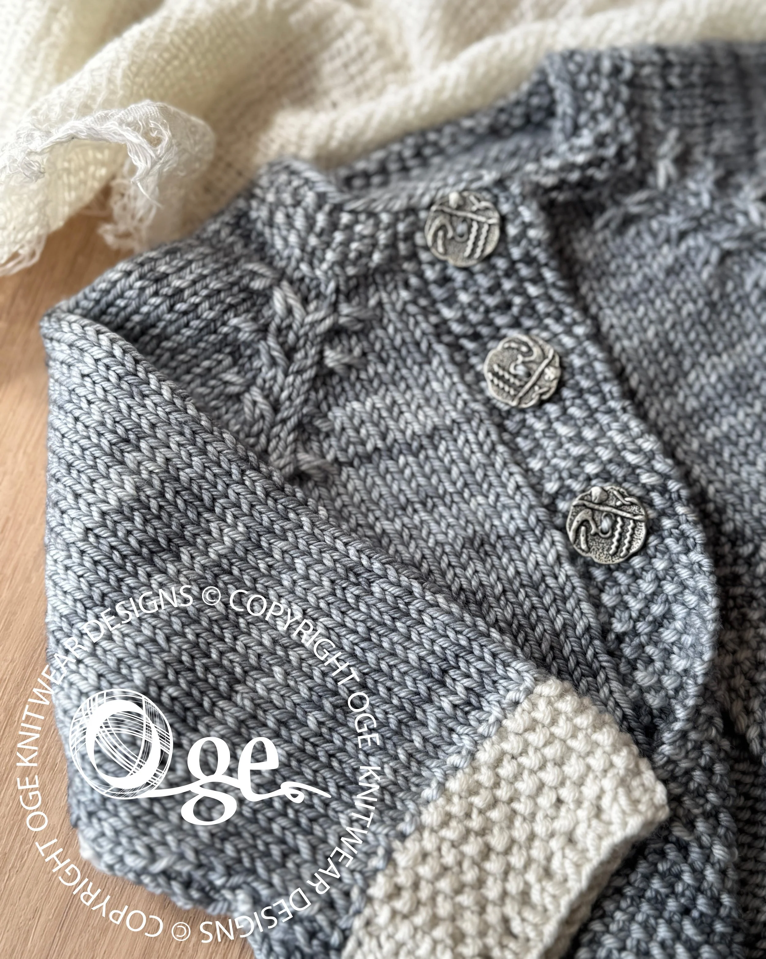KNITTING PATTERN -Flavel Cardigan - P233