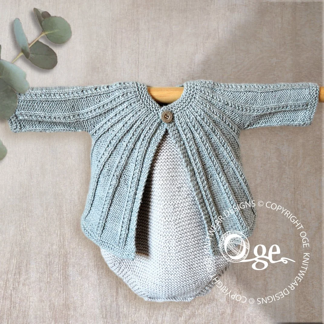 Seamless Top Down Cardigan plus Romper - P094