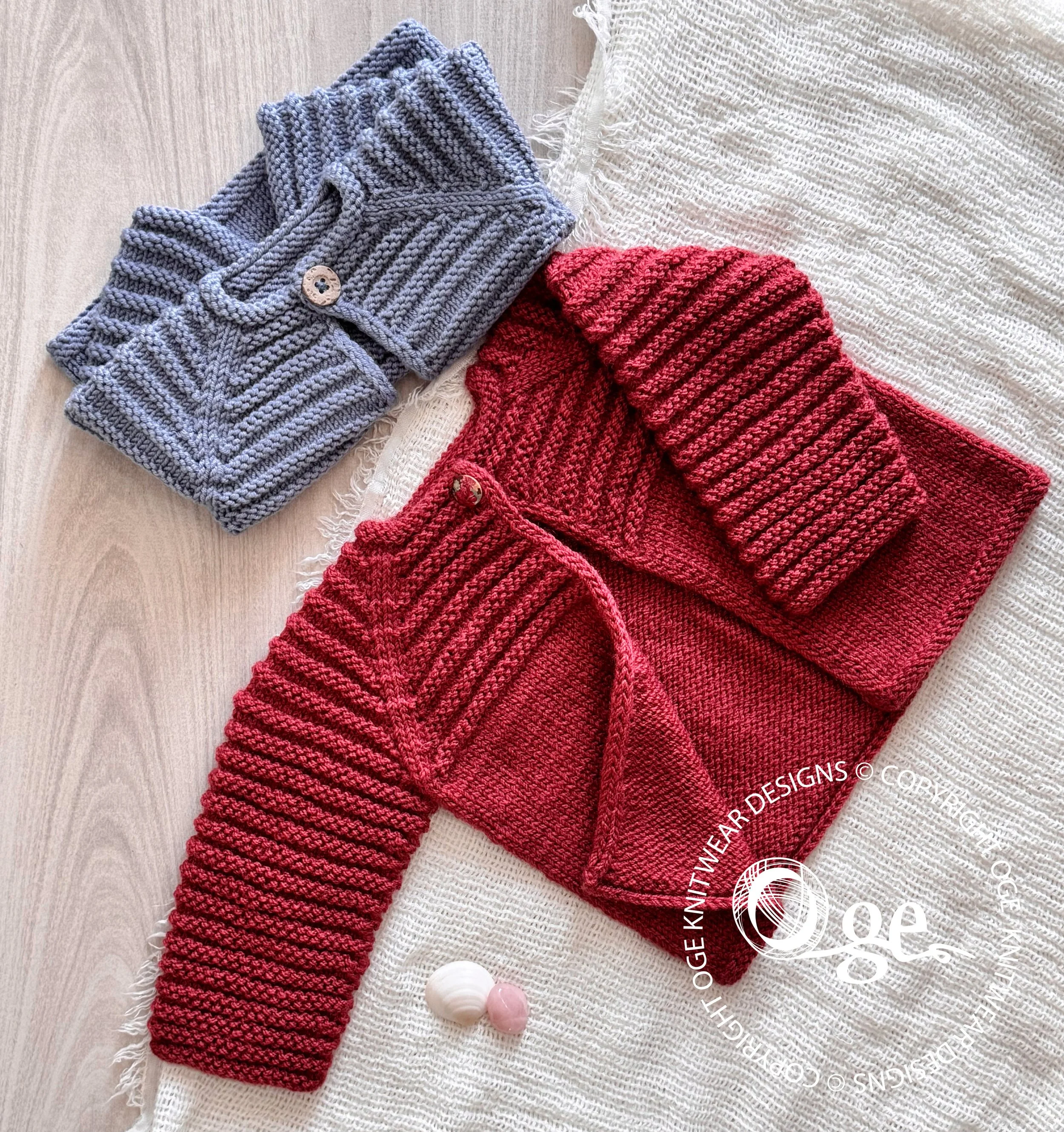 KNITTING PATTERN -- Pollywaffle Cardigan - P296