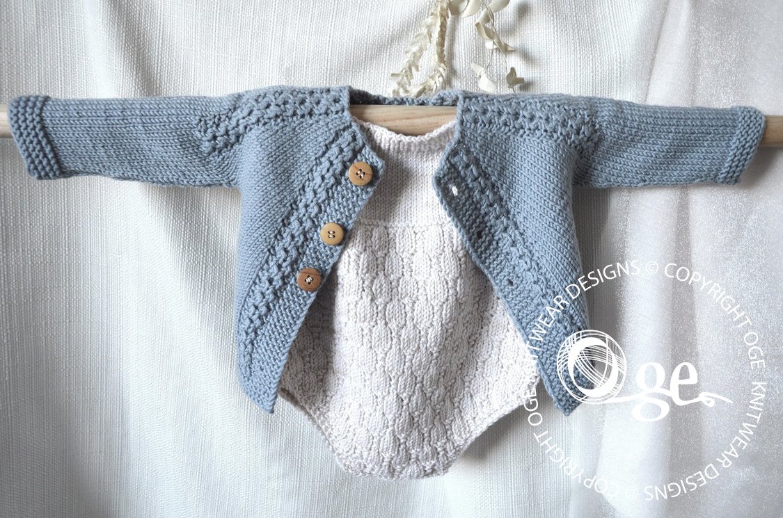 KNITTING PATTERN -- Romper & Cardigan - Honey Pot P177 + P178