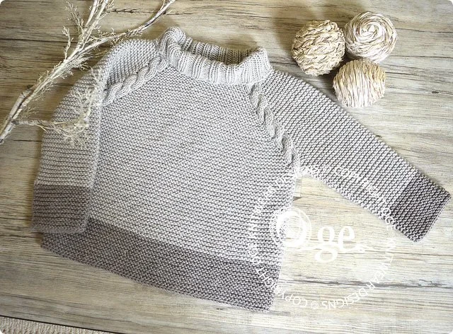 KNITTING PATTERN -- Driftwood Sweater, Top Down - P127