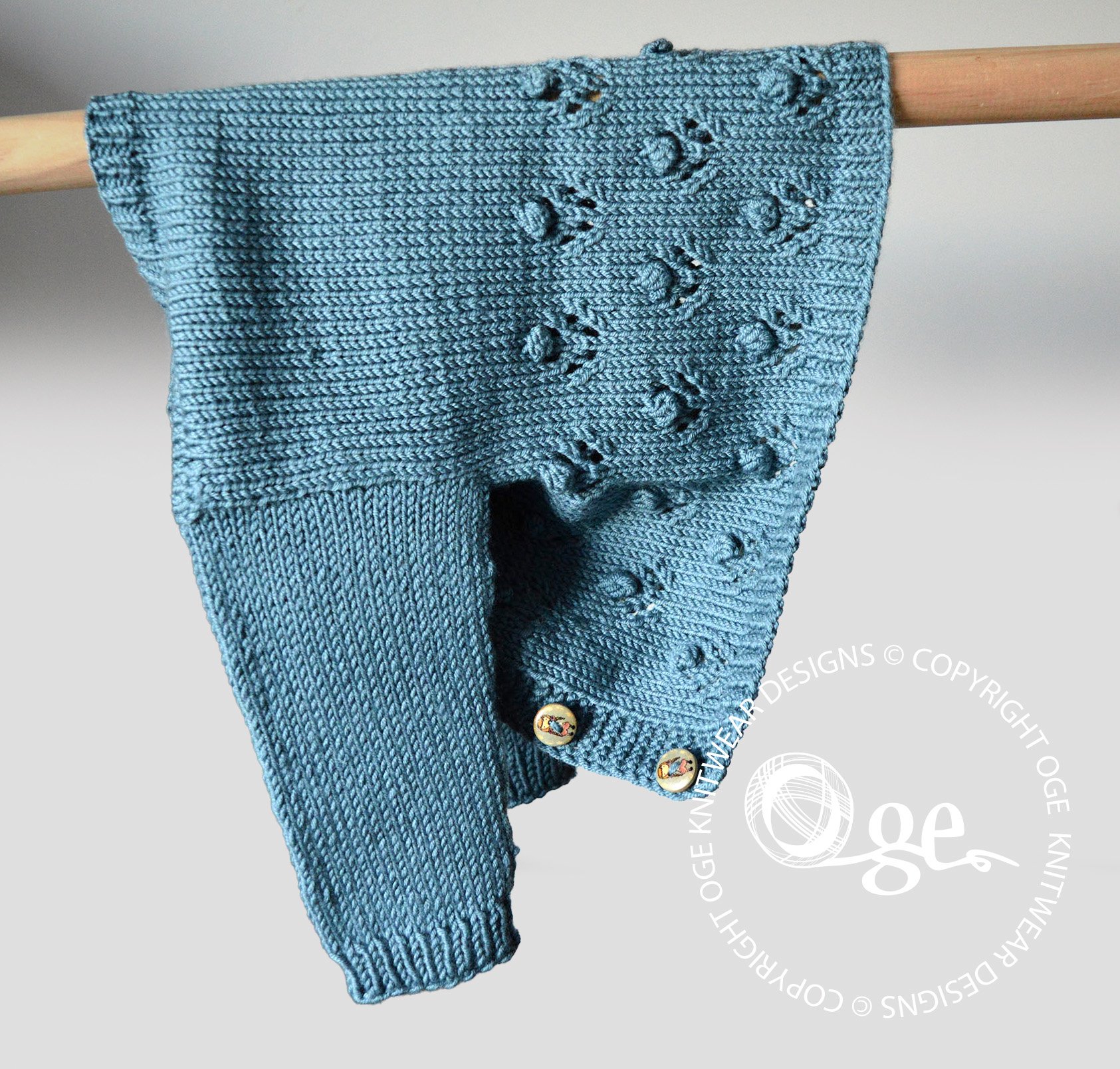 KNITTING PATTERN -- Freckles Bottom Up Cardigan - P289