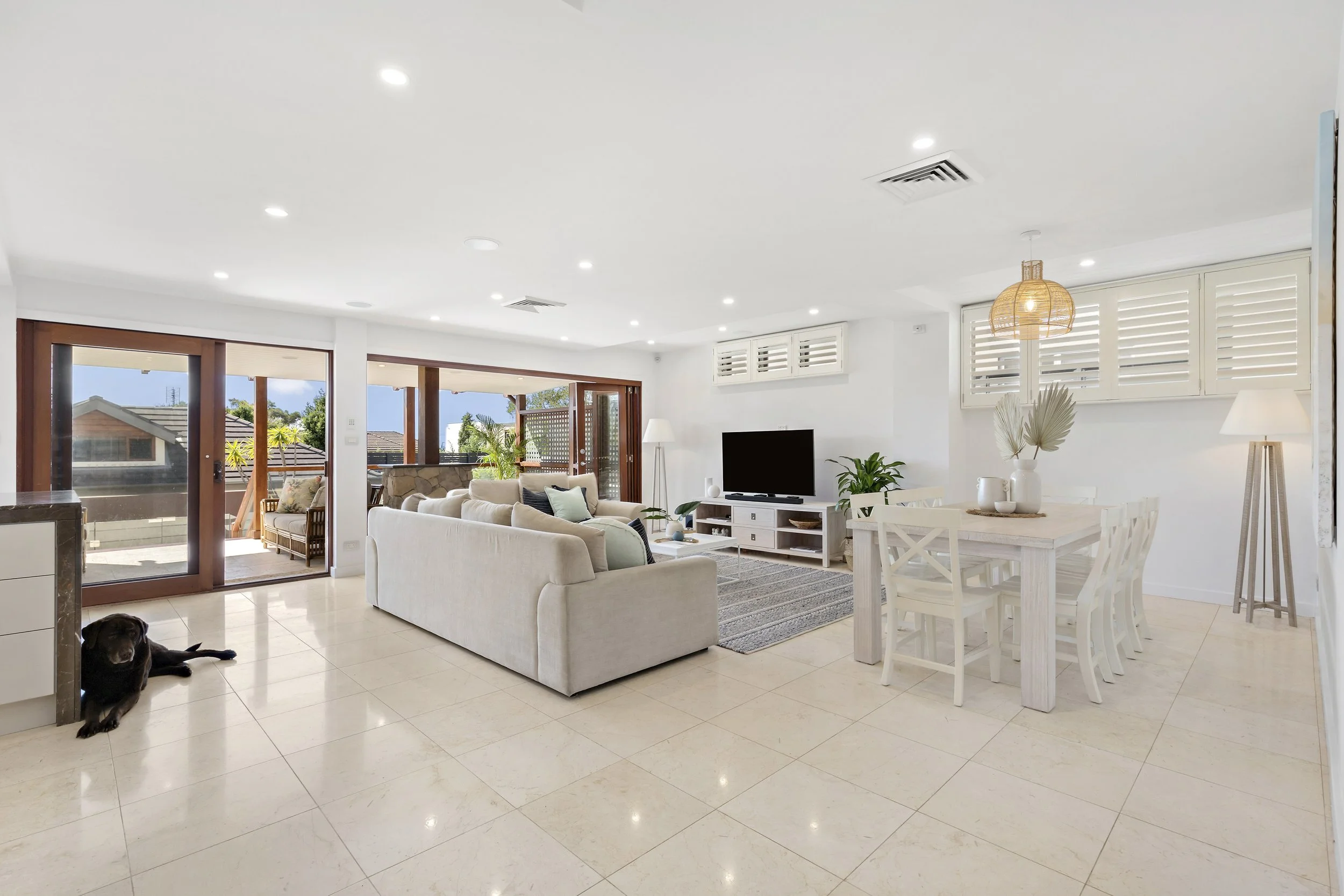 Living area inside 17 Curry Street. A luxurious three story residence designed and constructed by Arcbuild's in-house design team.
