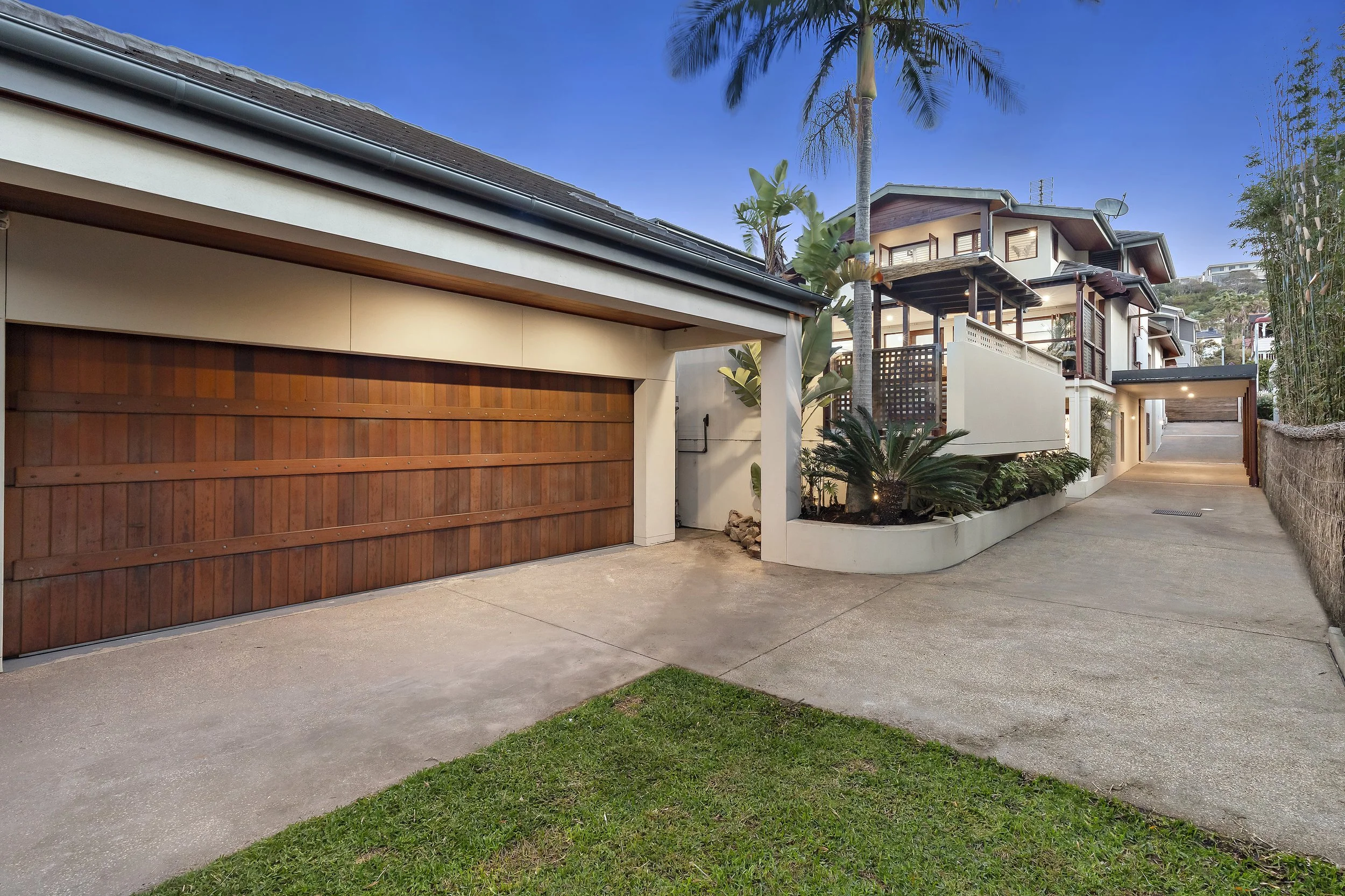 Rear garage area of 17 Curry Street. A luxurious three story residence designed and constructed by Arcbuild's in-house design team.