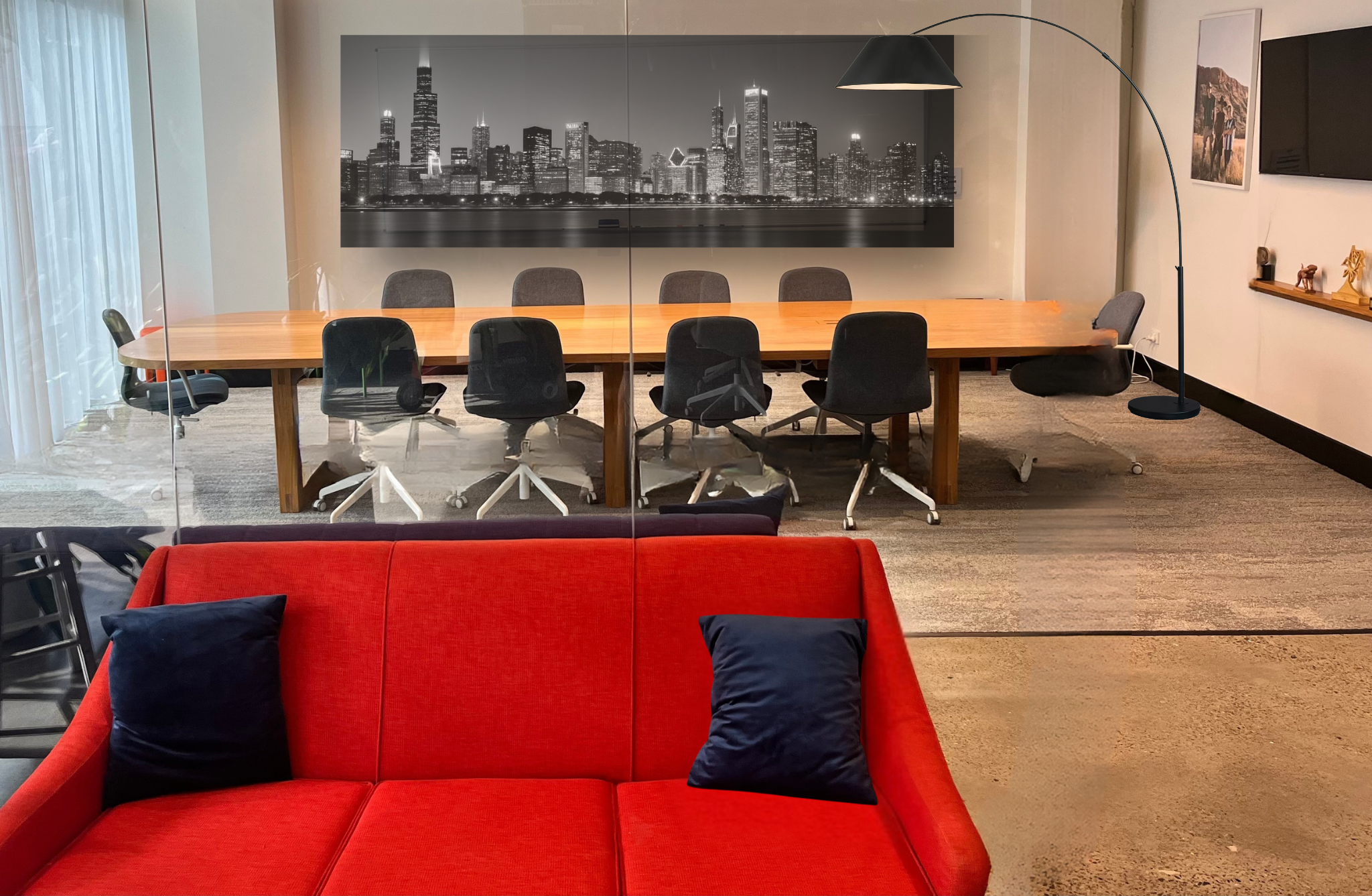 14 Seater, 4.4m x 1.4m New Guinea Rosewood, Ludo Studio Boardroom, Brisbane