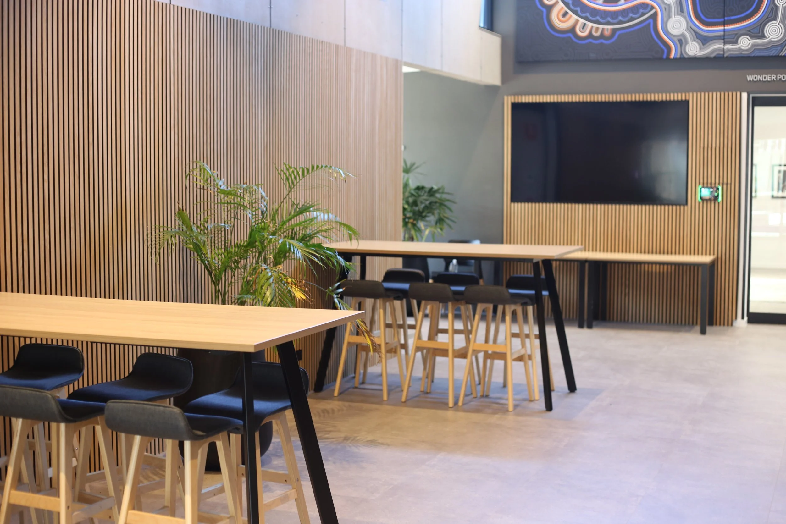 Peregian Digital Hub - wall panelling & benches