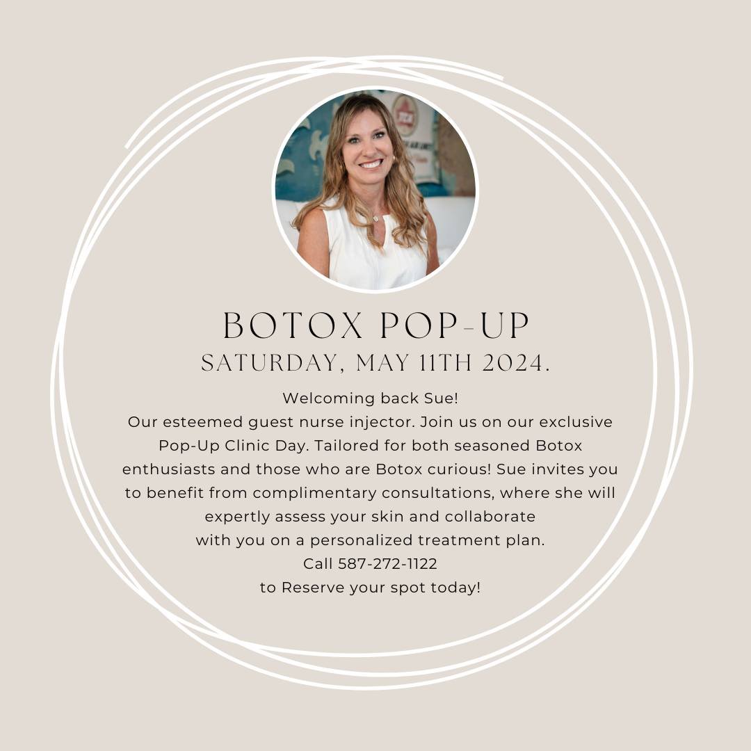 BOTOX POP-UP CLINIC 💉 
Saturday May 11th, 2024

Welcoming back Sue, our esteemed guest nurse injector. Join us on our exclusive Pop-Up Clinic Day with Vornique Wellness Spa Saturday, May 11th 2024. Tailored for both seasoned Botox Enthusiasts and th